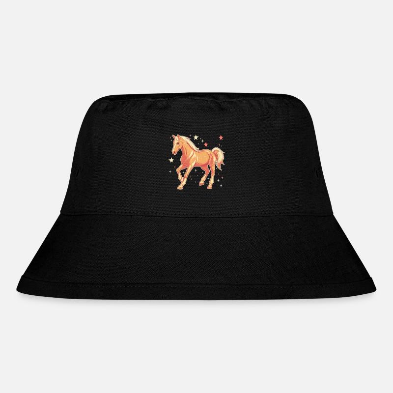 Pferd mit Sternen - Stanley/Stella recycelter Bucket Hat - Schwarz