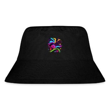 Neon Style 80s Retro Party Color Glow - Stanley/Stella recycelter Bucket Hat - Schwarz - Vorne