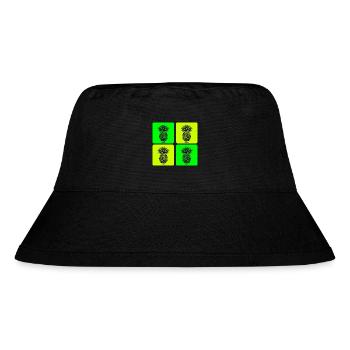 Pop Art Ananas - Stanley/Stella recycelter Bucket Hat - Schwarz - Vorne