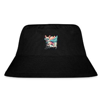 Super Dog Chihuahua Hero Cape Chi Chis Gift - Stanley/Stella Recycled Bucket Hat - black - Front