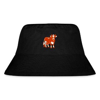 Red-brown dairy cow design – Country & farm - Stanley/Stella Recycled Bucket Hat - black - Front