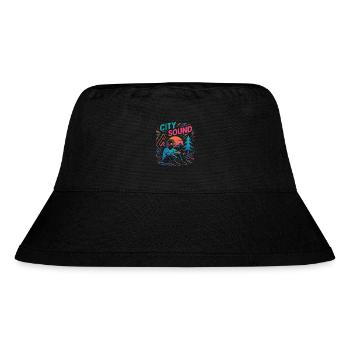 CITY SOUND - Stanley/Stella recycelter Bucket Hat - Schwarz - Vorne