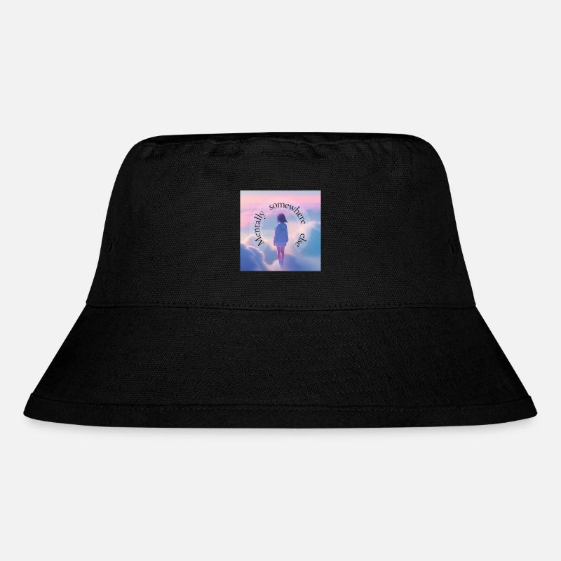 Mentally Somewhere Else – Aesthetic Dreamscape - Stanley/Stella Recycled Bucket Hat - black