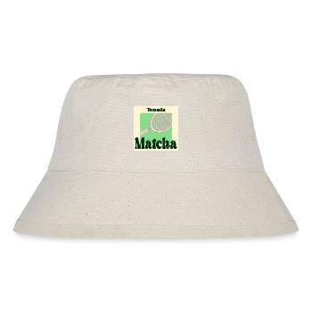 Tennis Matcha Grüner Tee - Stanley/Stella recycelter Bucket Hat - Naturweiß - Vorne