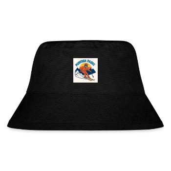 Powder Panic Retro Ski - Stanley/Stella recycelter Bucket Hat - Schwarz - Vorne