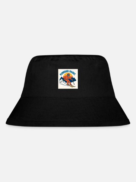 Powder Panic Retro Ski - Stanley/Stella recycelter Bucket Hat - Schwarz
