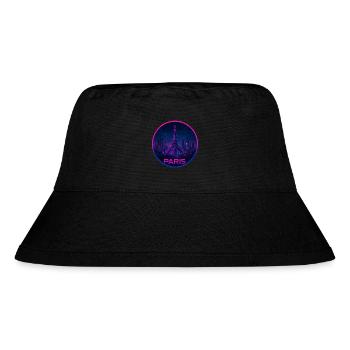 Paris Souvenir Cyberpunk - Stanley/Stella recycelter Bucket Hat - Schwarz - Vorne