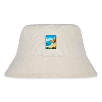 Algarve Portugal Vintage-Reiseplakat Stadtlandschaft - Stanley/Stella recycelter Bucket Hat - Naturweiß - Vorne