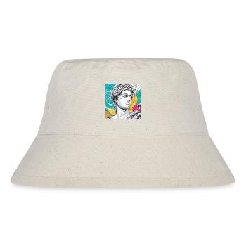 Bunte abstrakte Mythologie-Statue - Stanley/Stella recycelter Bucket Hat - Naturweiß - Vorne