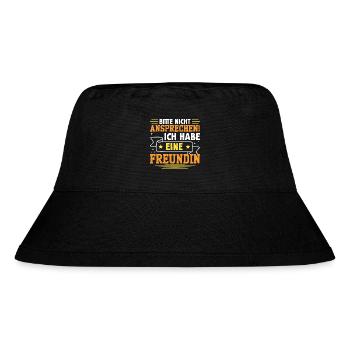 Malle BITTE NICHT ANSPRECHEN Lustiges - Stanley/Stella recycelter Bucket Hat - Schwarz - Vorne