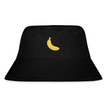 Glitzernde Bananen-Illustration - Stanley/Stella recycelter Bucket Hat - Schwarz - Vorne