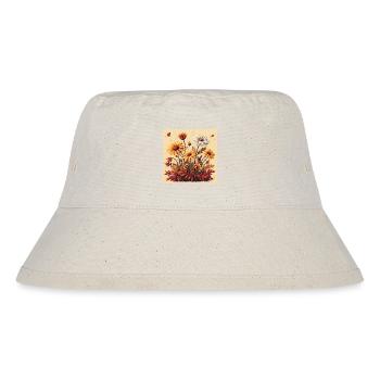 8-Bit Autumn Blooms - Stanley/Stella Recycled Bucket Hat - natural - Front
