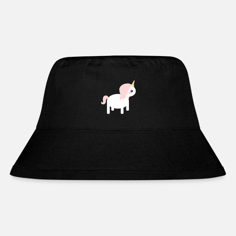 Skurriles Einhorn Cartoon Design - Stanley/Stella recycelter Bucket Hat - Schwarz