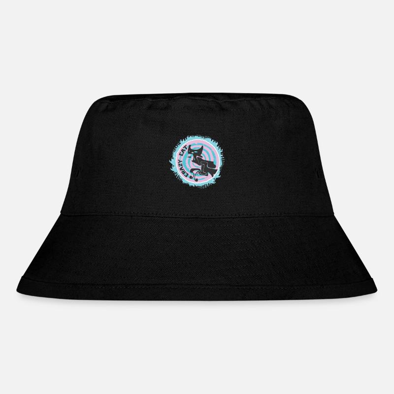 Abstrakte Katze mit Zitat - Stanley/Stella recycelter Bucket Hat - Schwarz