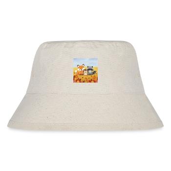 Autumnal forest animal trio - Stanley/Stella Recycled Bucket Hat - natural - Front