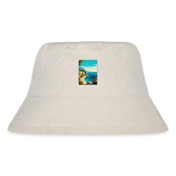 Makarska Kroatien Klippen Mittelmeerküste - Stanley/Stella recycelter Bucket Hat - Naturweiß - Vorne