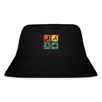 Yoga Exercises Yogini Meditation Fitness Gift - Stanley/Stella Recycled Bucket Hat - black - Front