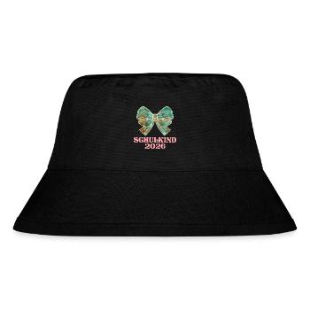 Schulkind 2026 Einschulung Mädchen - Stanley/Stella recycelter Bucket Hat - Schwarz - Vorne