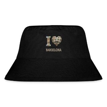 Barcelona – Organische Architektur - Stanley/Stella recycelter Bucket Hat - Schwarz - Vorne