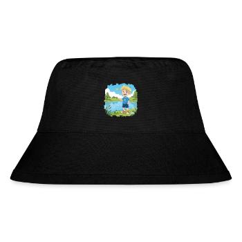 Bouno the Little Adventurer at the Lake - Children's Comic - Stanley/Stella Recycled Bucket Hat - black - Front