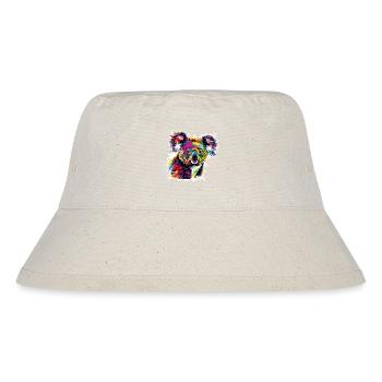 Kreativer Koala Farbexplosion - Stanley/Stella recycelter Bucket Hat - Naturweiß - Vorne