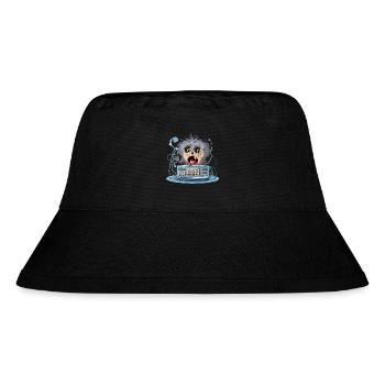 Kuschelige Monsterboombox - Stanley/Stella recycelter Bucket Hat - Schwarz - Vorne