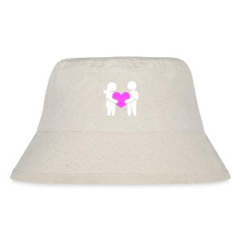 Couple In Love Heart - Stanley/Stella Recycled Bucket Hat - natural - Front