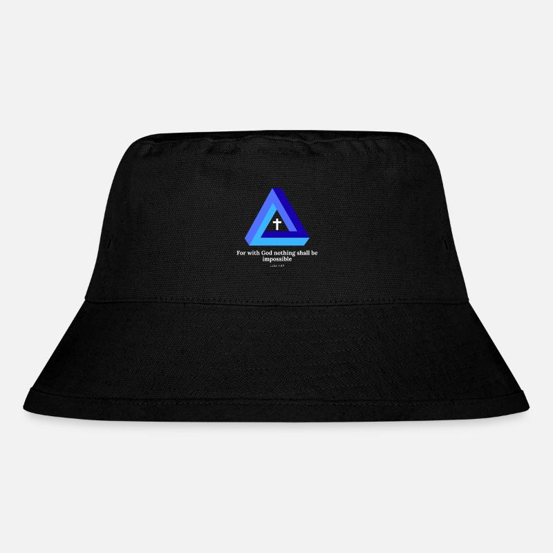 For with God, nothing shall be impossible. Hatch - Stanley/Stella Recycled Bucket Hat - black