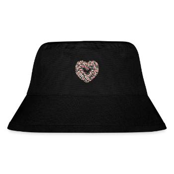 Blossom Heart Blumenwappen - Stanley/Stella recycelter Bucket Hat - Schwarz - Vorne