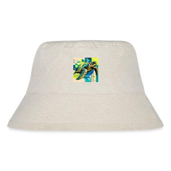 Schildkröte - Stanley/Stella recycelter Bucket Hat - Naturweiß - Vorne