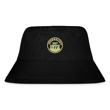 1972 - Stanley/Stella recycelter Bucket Hat - Schwarz - Vorne