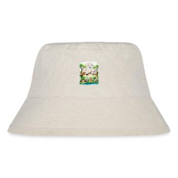 Jungle Tierwelt Safari - Stanley/Stella recycelter Bucket Hat - Naturweiß - Vorne