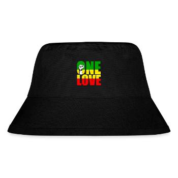 Reggae - Stanley/Stella Recycled Bucket Hat - black - Front