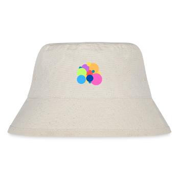 Verspielte Farbpunkte - Stanley/Stella recycelter Bucket Hat - Naturweiß - Vorne