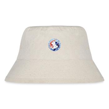 Koi YinYang Kreisdesign - Stanley/Stella recycelter Bucket Hat - Naturweiß - Vorne