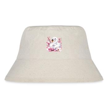 Cygne blanc avec des cerisiers en fleurs - Bob recyclé Stanley/Stella - blanc naturel - Devant