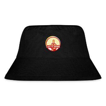 let it shine - Stanley/Stella recycelter Bucket Hat - Schwarz - Vorne