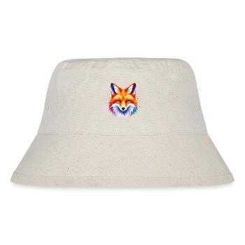 Fuchs Design – Polygon Fox Motiv für Tierliebhaber - Stanley/Stella recycelter Bucket Hat - Naturweiß - Vorne