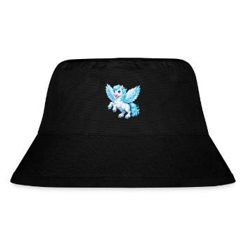Flying Pegasus horse - Stanley/Stella Recycled Bucket Hat - black - Front