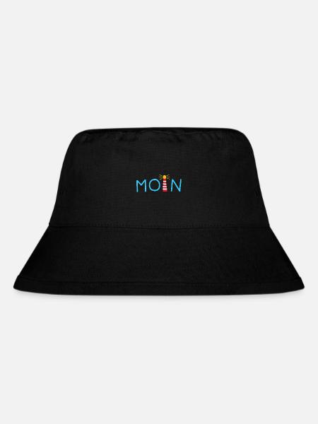 Leuchtturm Moin hellblau - Stanley/Stella recycelter Bucket Hat - Schwarz