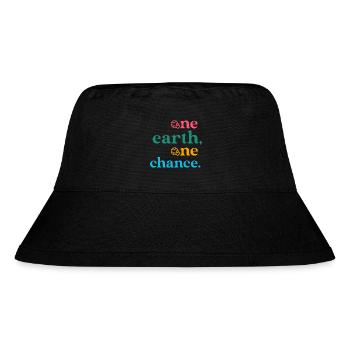 one earth one chance - Stanley/Stella recycelter Bucket Hat - Schwarz - Vorne