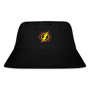 The Flash Gelber Blitz Symbol - Stanley/Stella recycelter Bucket Hat - Schwarz - Vorne