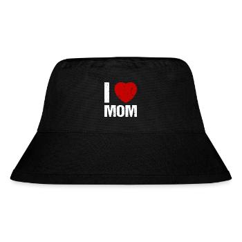 I love Mom - Stanley/Stella recycelter Bucket Hat - Schwarz - Vorne