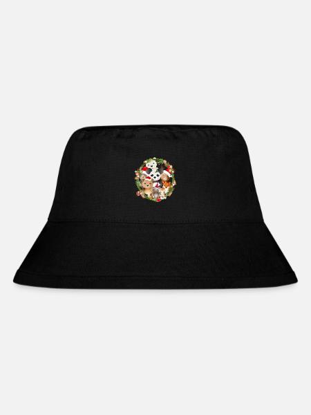 niedliche Tiere feiern gemeinsam Weihnachten - Stanley/Stella recycelter Bucket Hat - Schwarz