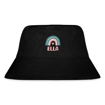 Ella Name Regenbogen Baby - Stanley/Stella recycelter Bucket Hat - Schwarz - Vorne