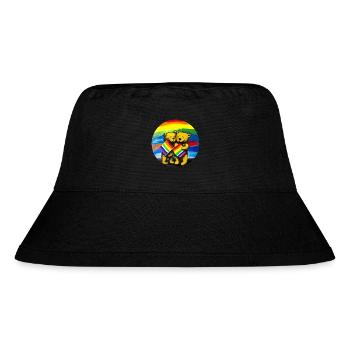 Schwule Teddybären - Stanley/Stella recycelter Bucket Hat - Schwarz - Vorne