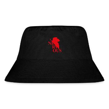 EVA NERVous Logo Parodie - Stanley/Stella recycelter Bucket Hat - Schwarz - Vorne