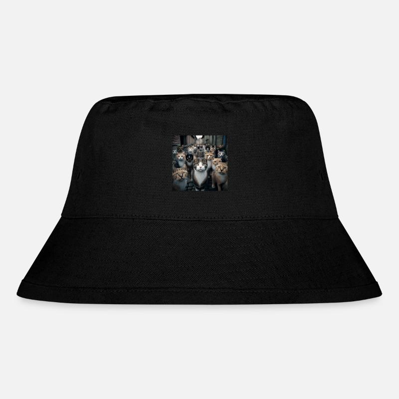 Katze Straße - Stanley/Stella recycelter Bucket Hat - Schwarz