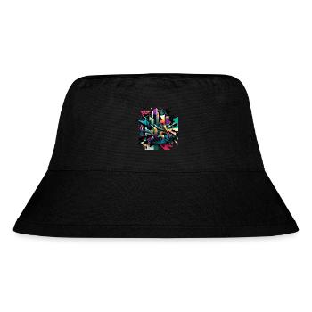 Urban Art im Graffiti-Stil 2 - Stanley/Stella recycelter Bucket Hat - Schwarz - Vorne