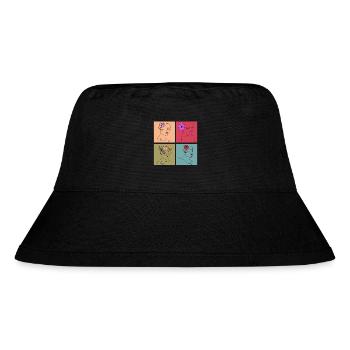 Minimalist Lineart Women Face Art - Stanley/Stella Recycled Bucket Hat - black - Front